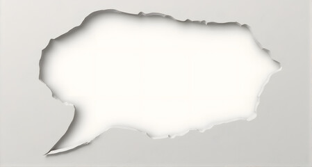 Torn Paper Speech Bubble