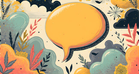 Colorful Speech Bubble Illustration