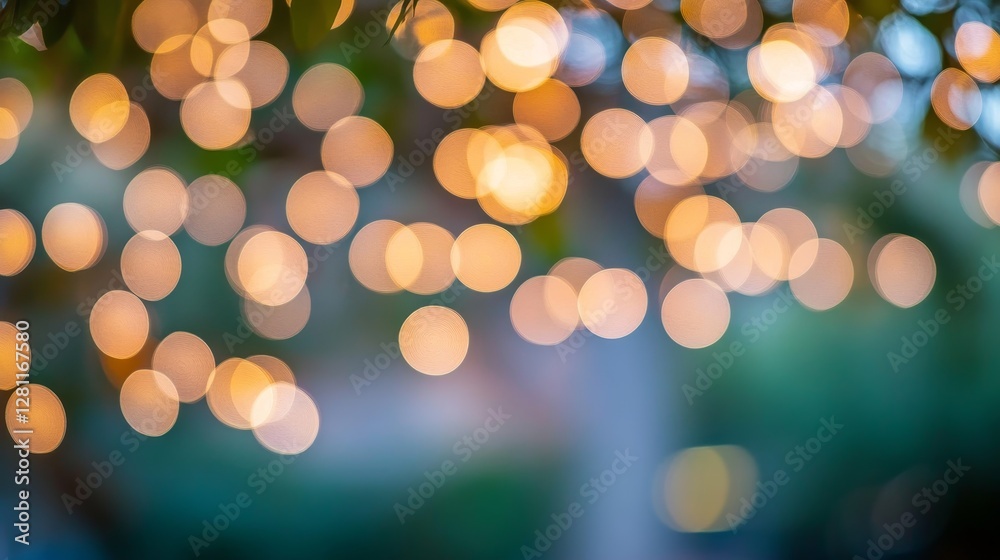 Poster soft bokeh lights with overlapping circles creating dreamy background effect