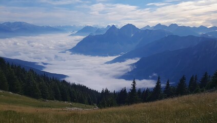 Fototapeta premium Beautiful Mountain Landscape View