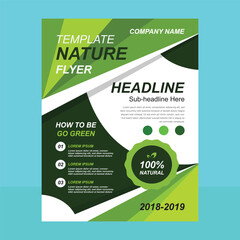 Lovely nature flyer template with modern style