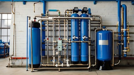 Reverse Osmosis Water Filter Installed in Wall for Modern Home and Kitchen Design