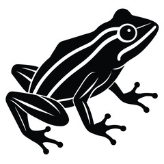 Frog silhouette icon isolated on white