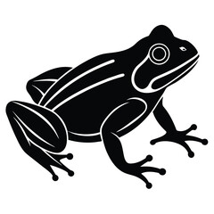 Frog silhouette icon isolated on white