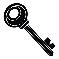  Key silhouette icon isolated on white