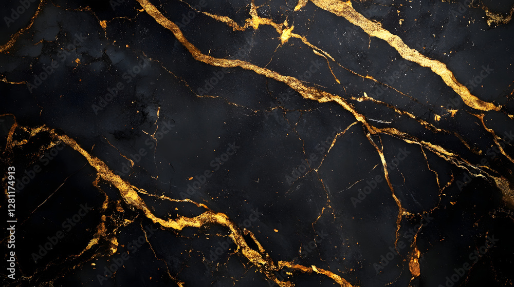 Poster breathtaking abstract background with a stunning golden marble like texture and dramatic lighting ef