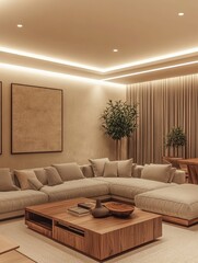 A cozy living room showcasing modern furniture and its design