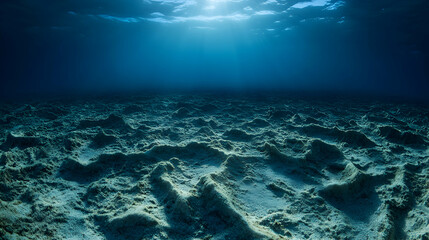 Fototapeta premium Mesmerizing underwater landscape capturing sun rays filtering through ocean depths