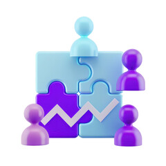 Colorful Puzzle Pieces Representing Teamwork and Collaboration in Business Strategies