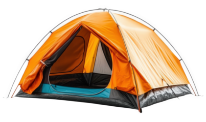 An orange tent