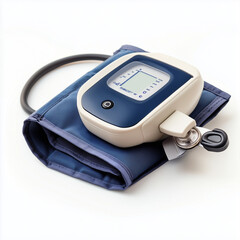 Blood pressure monitor on a white background
