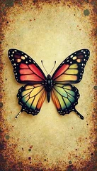 Vintage textured backdrop featuring a grunge butterfly pattern for artistic projects, grunge, artistic