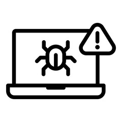 Malware icon. Vector line icon
