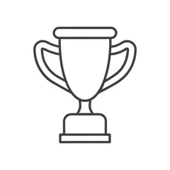 Trophy cup icon in line art style. Victory cup vector. Prize, Winner symbol