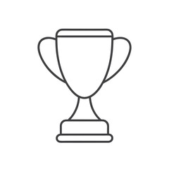 Trophy cup icon in line art style. Victory cup vector. Prize, Winner symbol