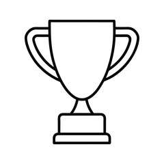 Trophy cup icon line art vector illustration. Winner cup, Victory cup icon. Reward symbol.