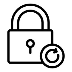 Reset password icon. Vector line icon