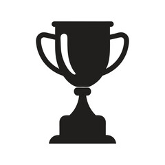 Trophy cup icon. Victory cup vector, trophy silhouette