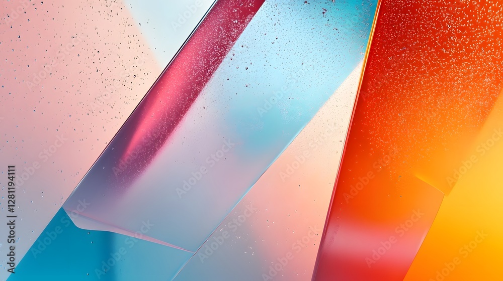 Fototapete Captivating Abstraction Vibrant Geometrical Patterns Converge in Digital Harmony Creating a Mesmerizing and Visionary Composition that Transcends the Boundaries of Reality