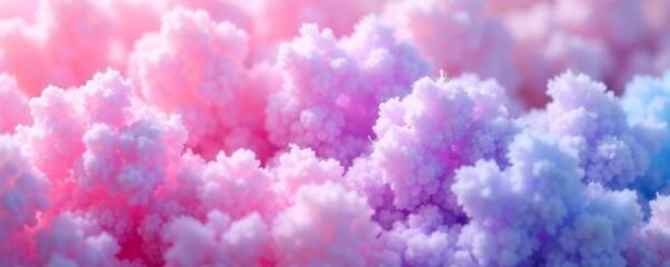 Fototapeta premium Pastel purple cotton candy with fluffy texture , #soft focus, #food