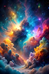 Celestial Wonders of the Universe: A Stunning Realistic Depiction of Galaxies, Nebulas, and Black Holes in Deep Space