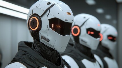 Fototapeta premium Futuristic Robots with Advanced Technology and Sleek Design