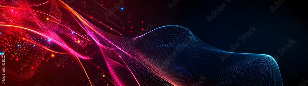 Aufkleber Captivating Fluid Energy Luminous swirls of light and motion in vibrant hues creating a dynamic futuristic and mesmerizing visual experience