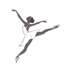Ballet Jumping Dancer vector art