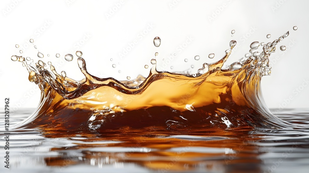 Poster Captivating image showcasing the dynamic movements and abstract patterns created by splashing water droplets  The liquid motion energy