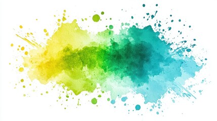 Obraz premium Abstract watercolor splash in blues and greens