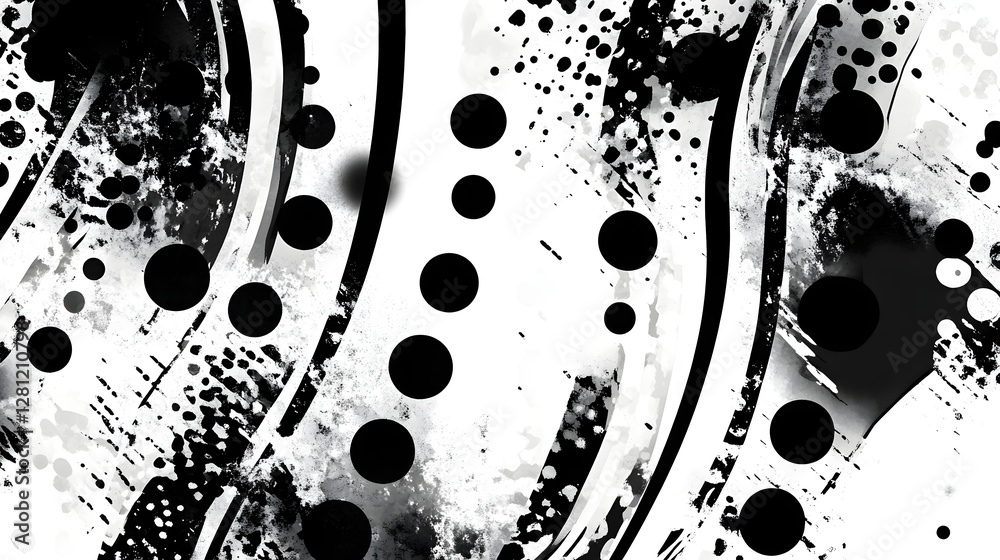 Leinwandbilder captivating monochromatic abstract composition featuring a dynamic and visually striking arrangement