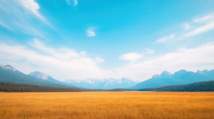 Fototapeta premium vast serene national park landscape at sunrise showcasing diverse natural features and abundant wildlife