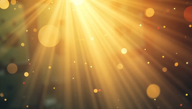 Vintage retro abstract background with soft golden rays and bokeh effect, evoking nostalgia, perfect for retro and classic themes