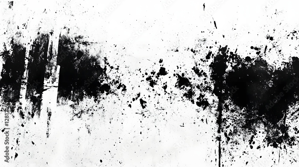 Poster captivating monochrome abstract splash artwork with dramatic grunge textures and powerful emotion