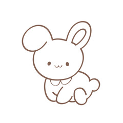 Cute Vector Bunny Illustration