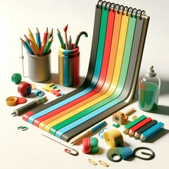 stationery isolated on white