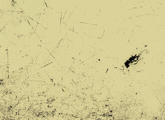 Abstract grunge texture with black scratches and rough distressed details on a beige background.