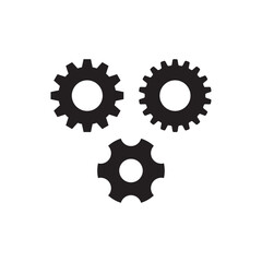 Cogwheel icon, Gear Settings symbol, Vector Illustration