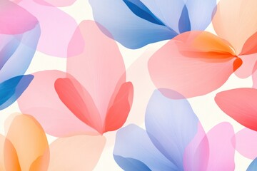 vibrant floral pattern of abstract design fills canvas with dynamic shapes and colors leaving generous copy space for