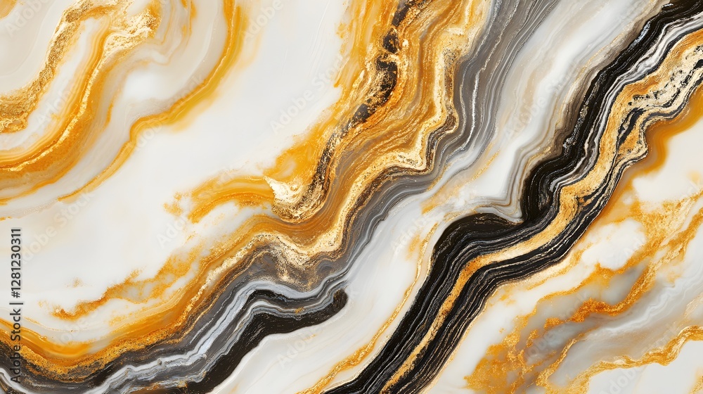 Poster captivating swirling marble patterns with contrasting earth toned hues stunning abstract background 