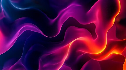 Obraz premium Elegant organic colorful background with smooth gradient and abstract curves
