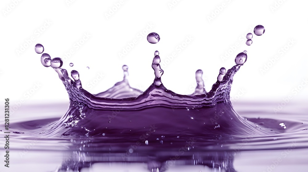 Poster captivating violet splash dynamic liquid art with mesmerizing flow and vibrant hues this abstract im
