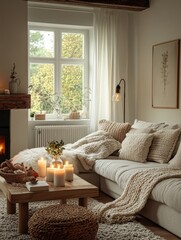 Cozy living room setting with a warm and inviting atmosphere