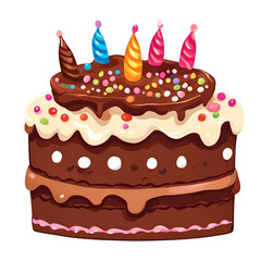 birthday cake with candles