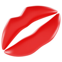 Emoji Kiss Mark 3D Illustration