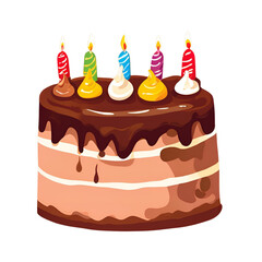 birthday cake with candles