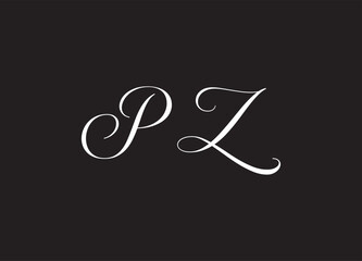 PZ letter logo and initial logo design
