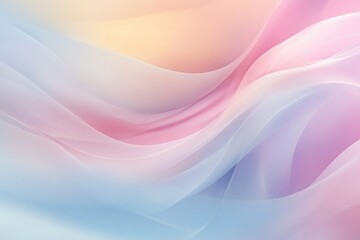 Soft Pastel Waves of Color Flowing Gently Across a Dreamy, Ethereal Background