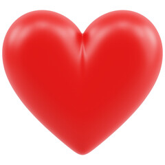 Red Heart Emoji 3D Illustration