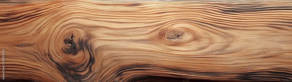 Poster Closeup of a detailed wooden texture with organic patterns natural grains and a rustic weathered appearance  The image showcases the beauty and intricate details found in natural wood material